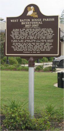 West Baton Rouge Parish Bicentennial marker