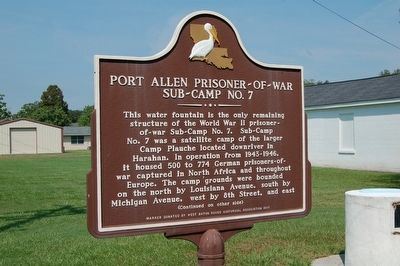 Port Allen Prisoner of War Sub Camp Number 7 Marker